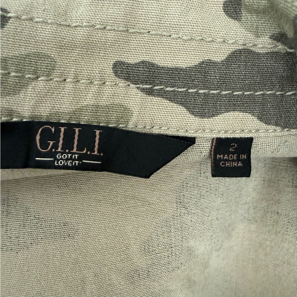 G.I.L.I. Camouflage Sleeveless Utility Vest in Olive & Khaki - Picture 6 of 6